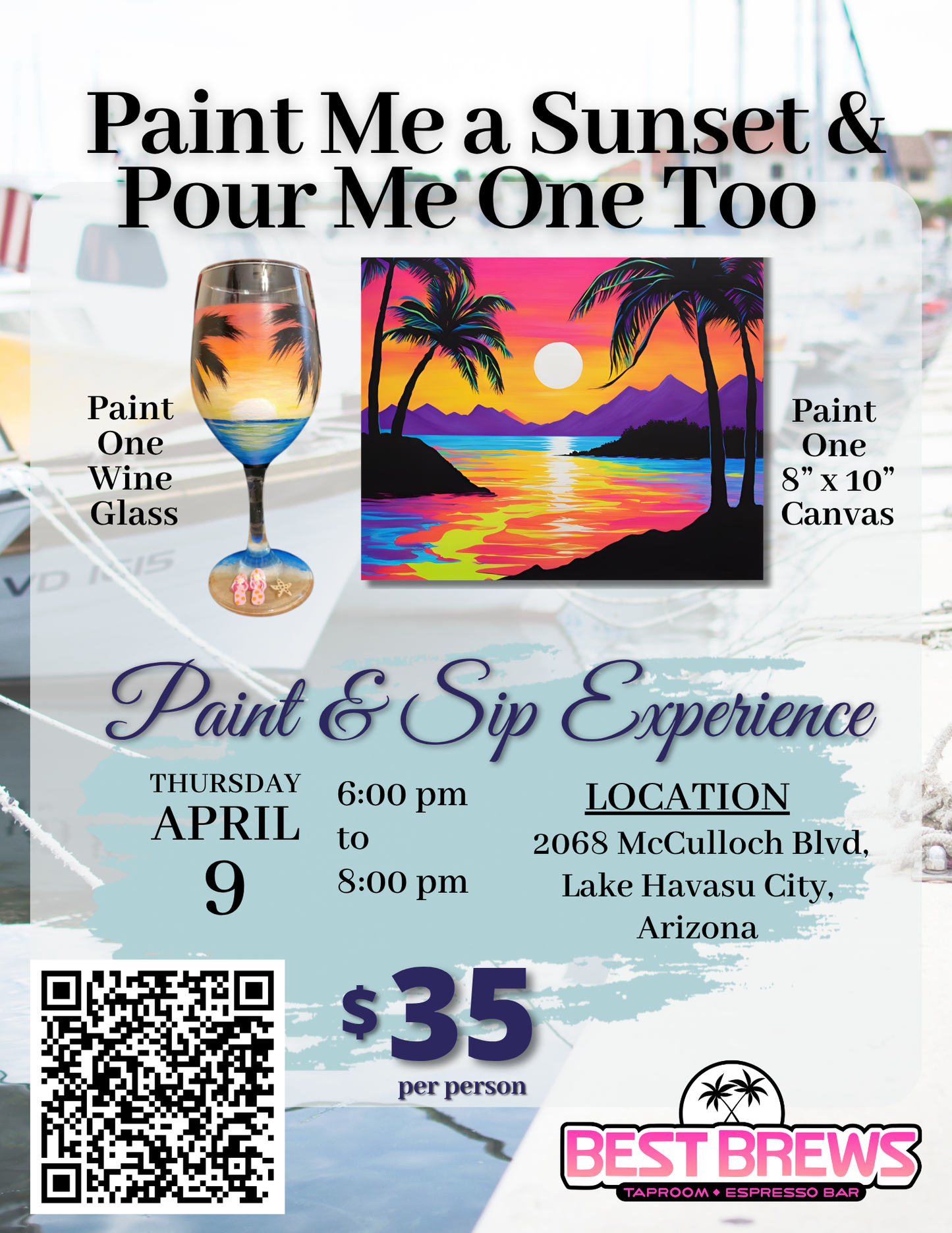 Best Brews Sunset Paint & Sip Lake Havasu City (April 9)