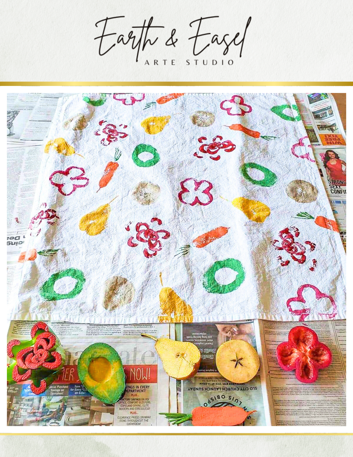 Toddler Veggie Stamp Towel Class (August 17)