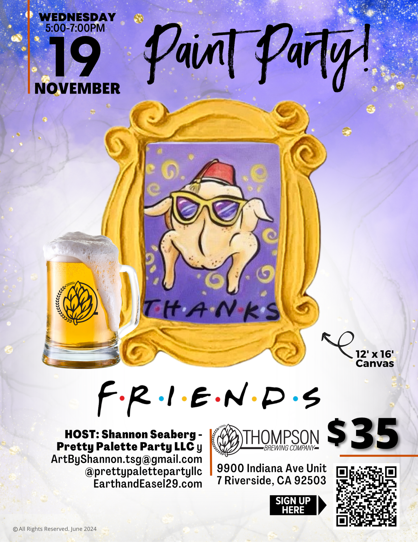 (November 19) FRIENDS Paint & Sip | Thompson Brewing Company