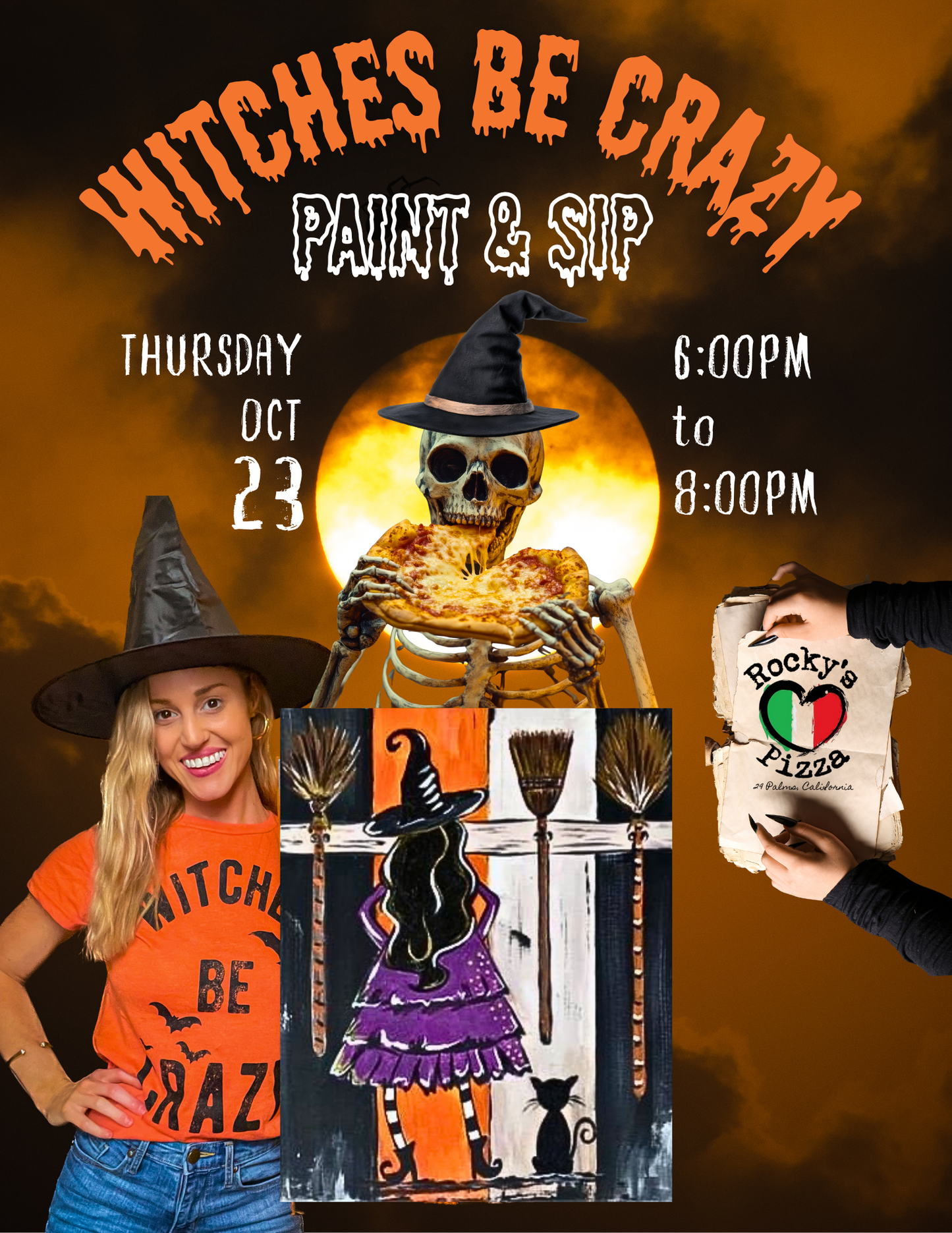 (October 23) Witches Be Crazy Paint & Sip
